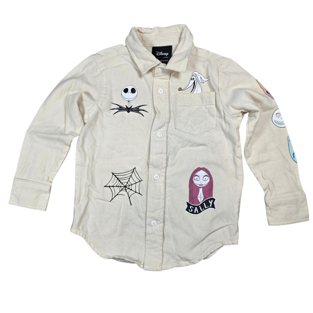 Disney Our Universe Nightmare Before Christmas Shirt Jack Sally Pumpkin King 3T